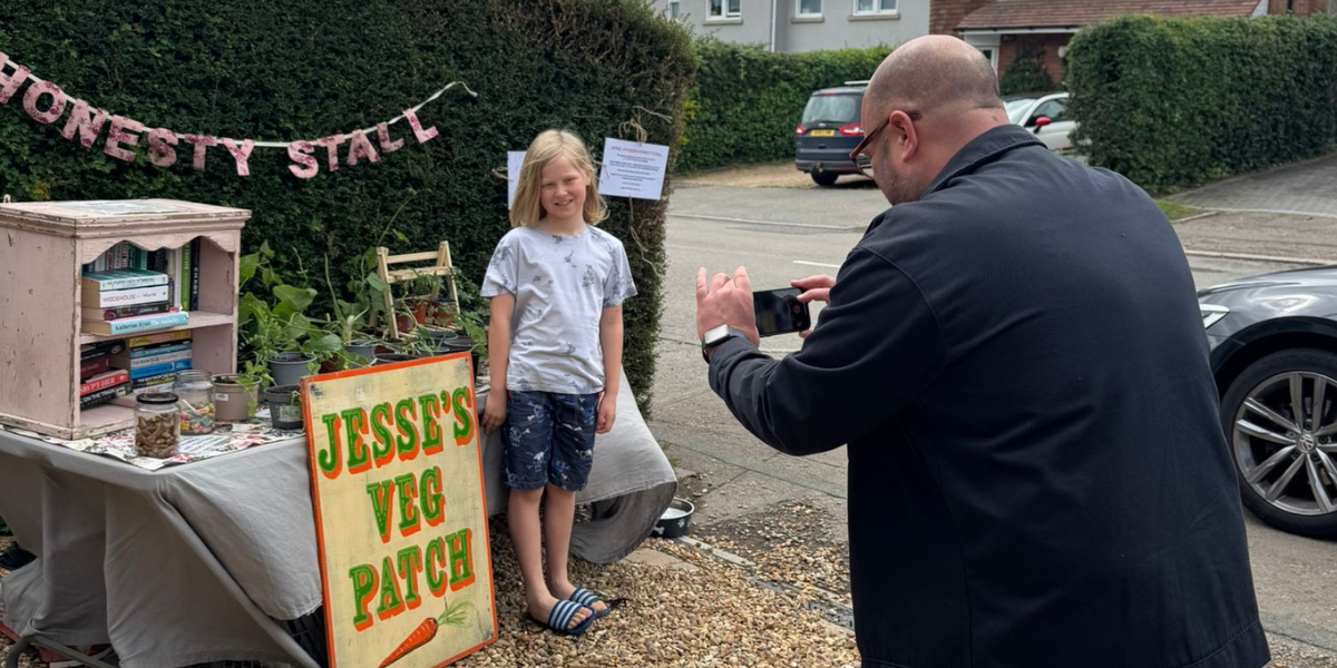 Child being interviewed
